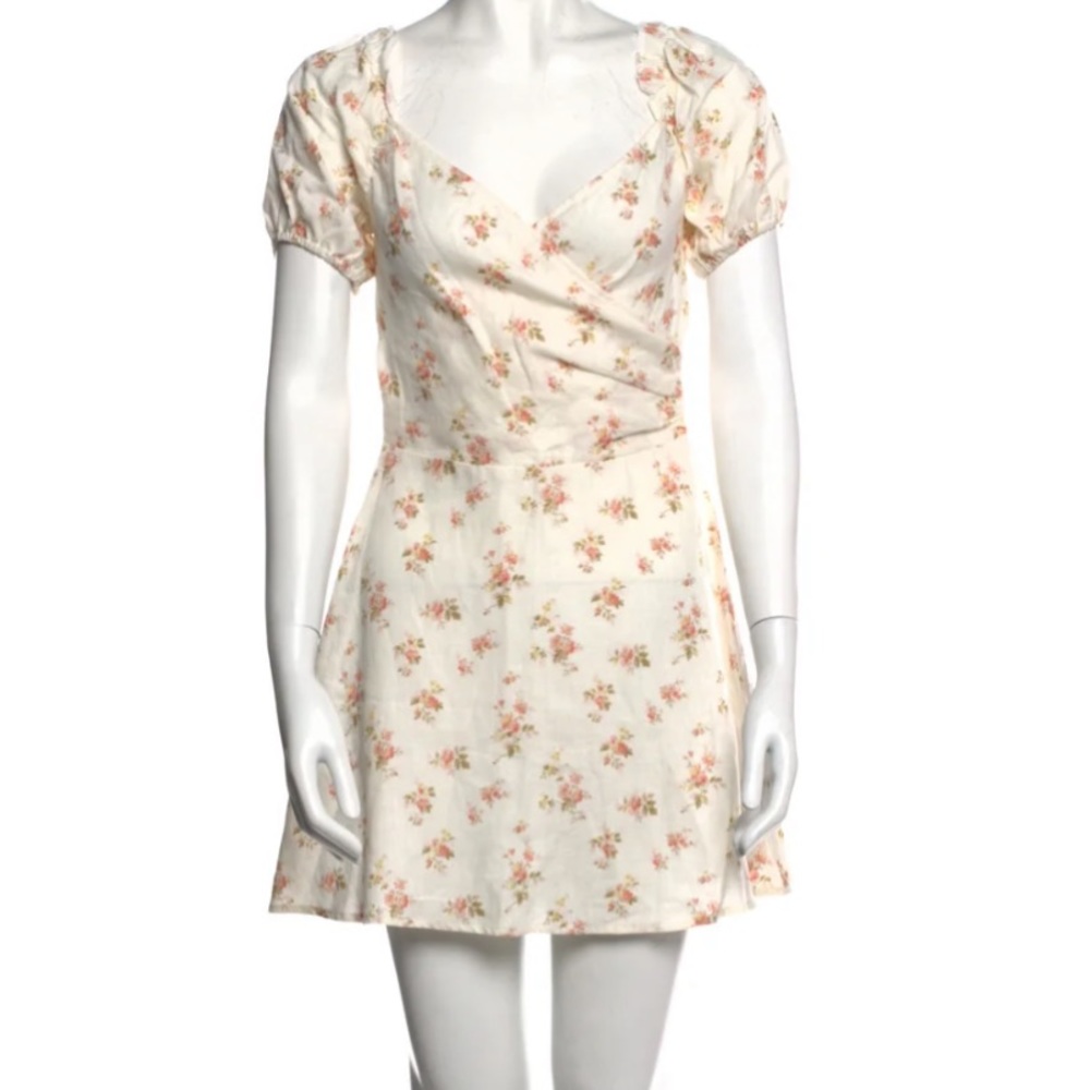 Floral reformation mini dress